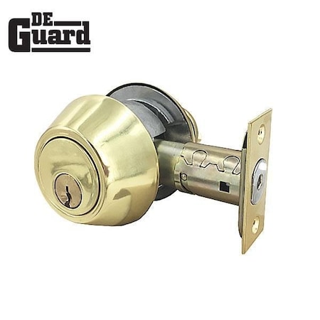 Deguard Double Cylinder Deadbolt Grade 2 - Gold - Schlage (US3) DG2DB02-US3-SC